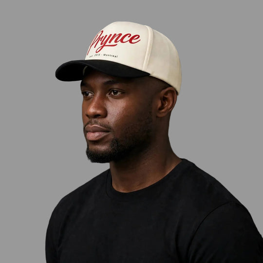 PRYNCE Script Foam Trucker Hat — worn