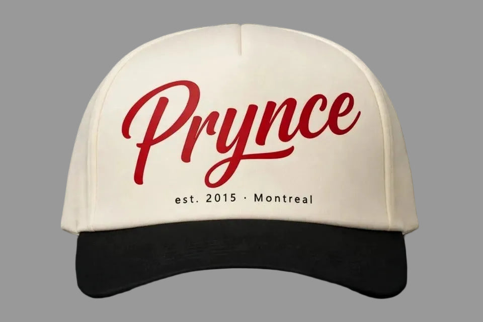 PRYNCE Script Foam Trucker Hat — front