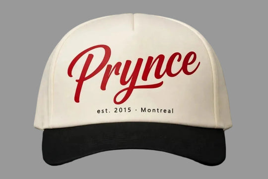 PRYNCE Script Foam Trucker Hat — front