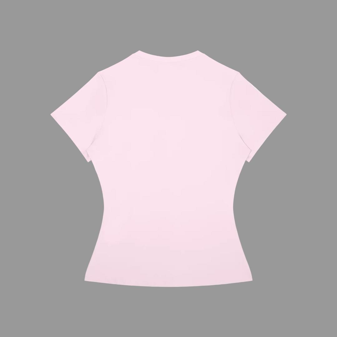 Pink t-shirt on a white background