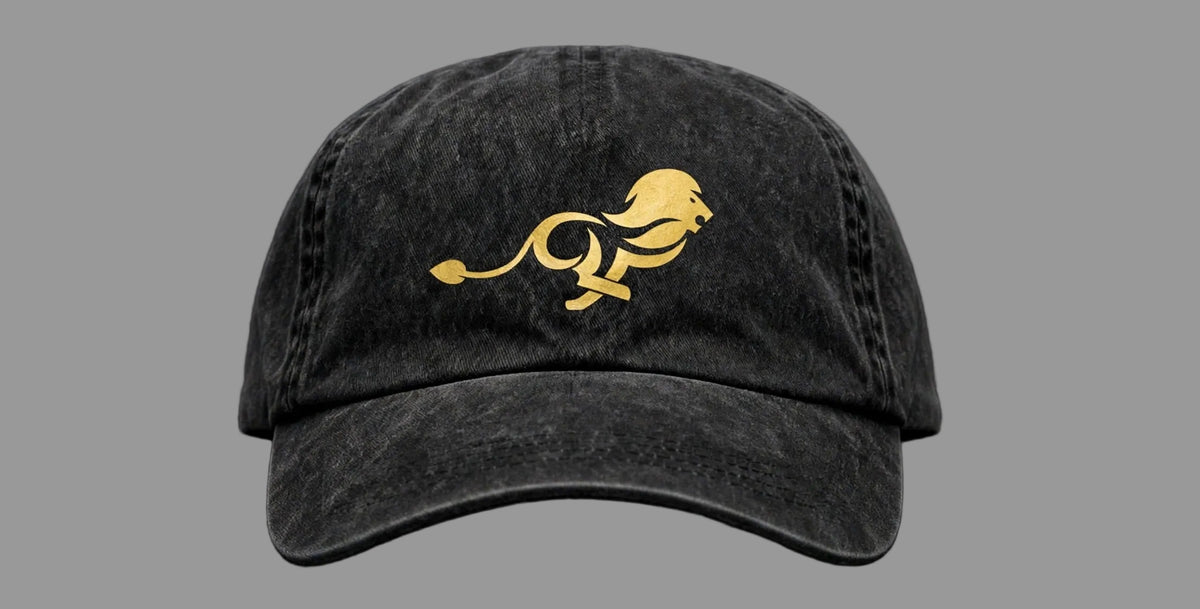 PRYNCE Gold Lion Dad Cap — front