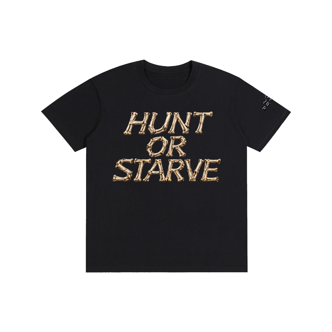 Hunt or Starve Bone Tee — Multi-Colour