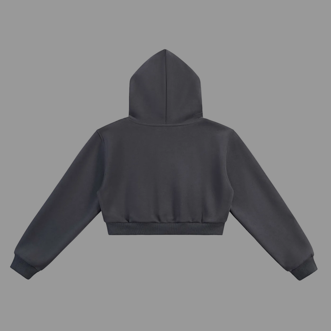 Black hoodie with &