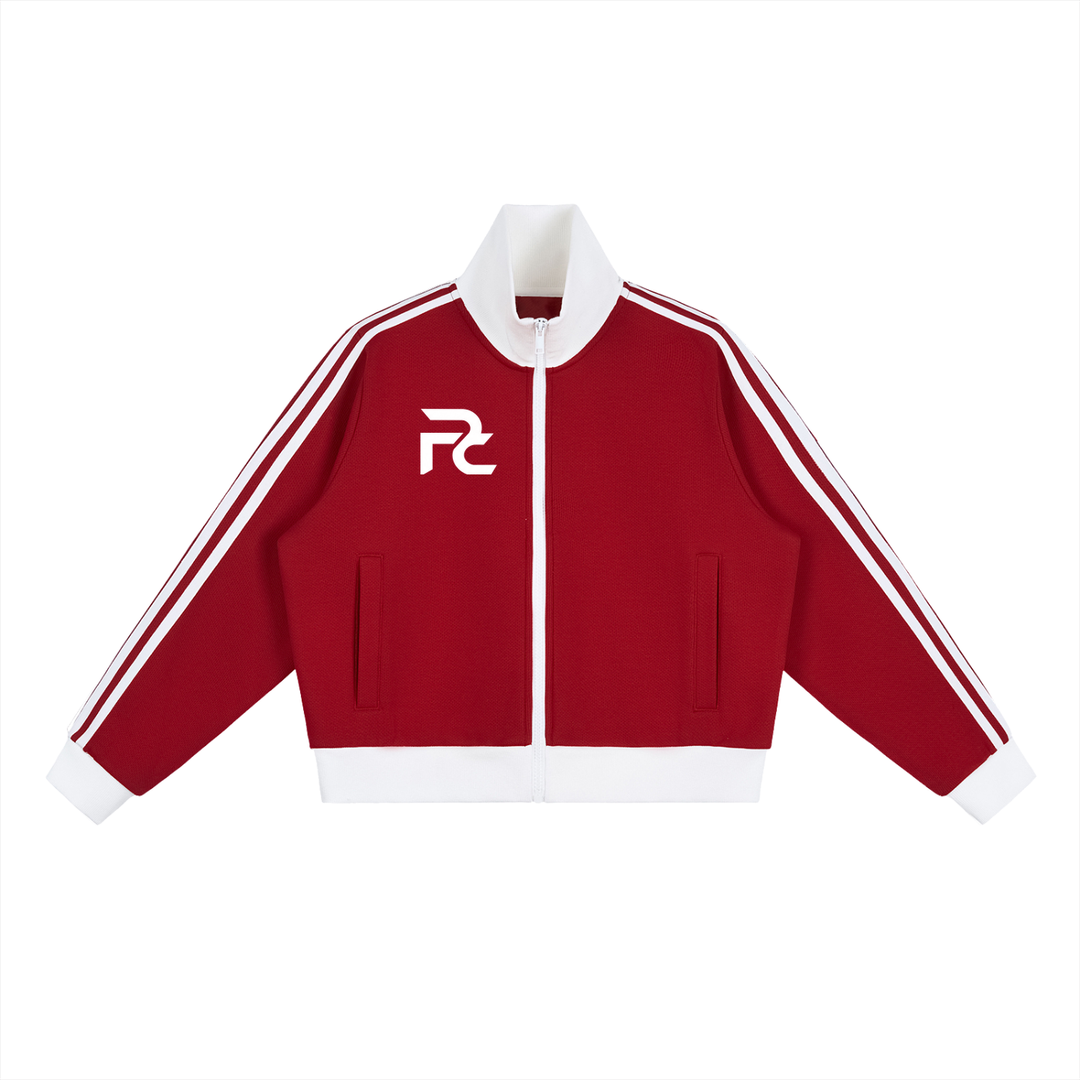 PRYNCE Stripe Fleece Crop Jacket
