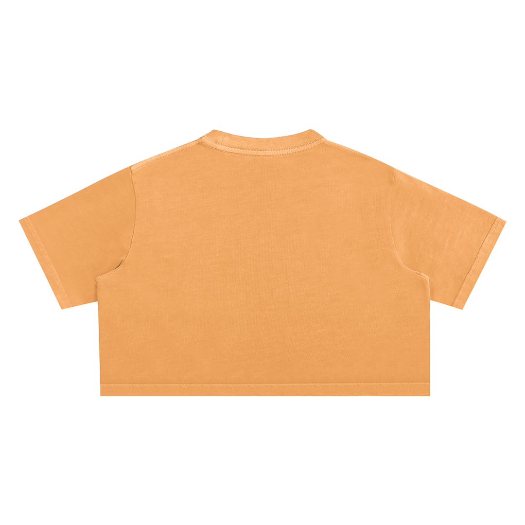 Hunt or Starve Snow Wash Crop Tee