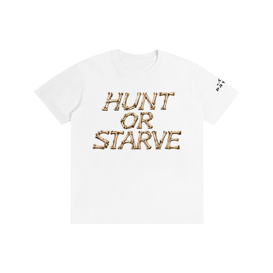 Hunt or Starve Bone Tee — Multi-Colour