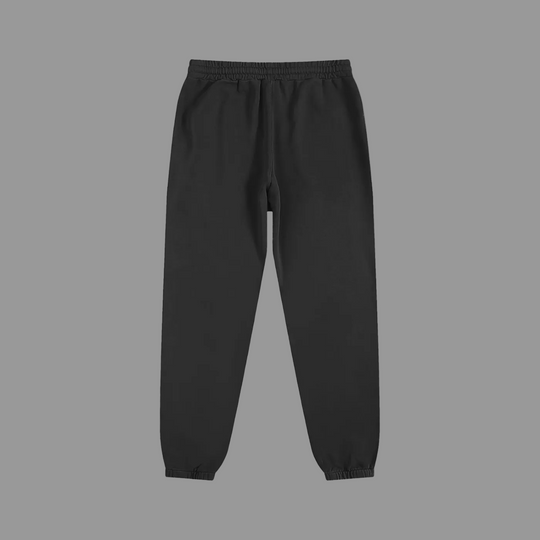 Black sweatpants on a white background