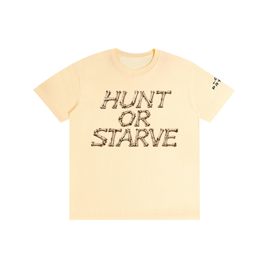 Hunt or Starve Bone Tee — Multi-Colour