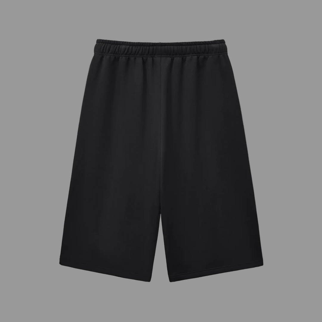 Black shorts on a grey background