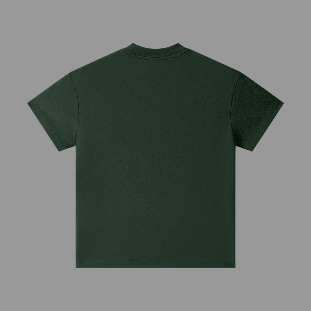 Beige t-shirt on a grey background