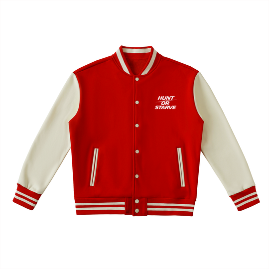 Hunt or Starve Two-Tone Varsity Jacket