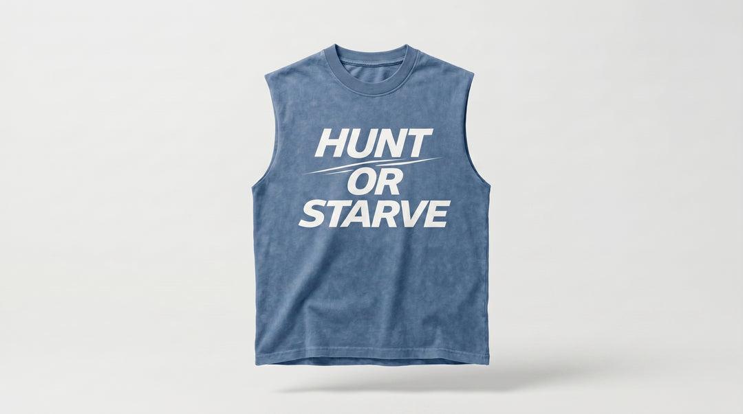 Blue sleeveless shirt with &