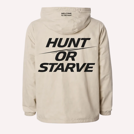 Beige hoodie with &