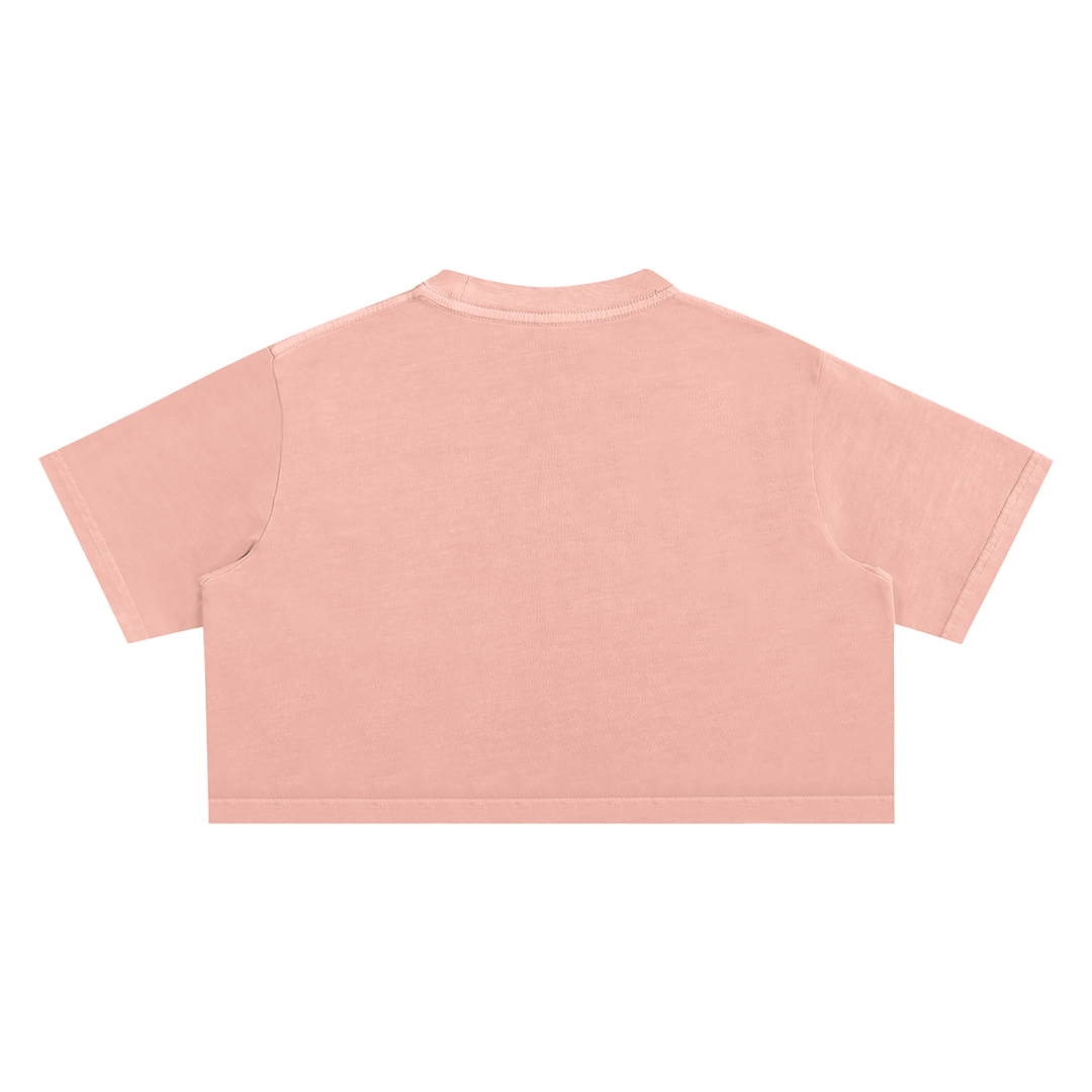 Hunt or Starve Snow Wash Crop Tee