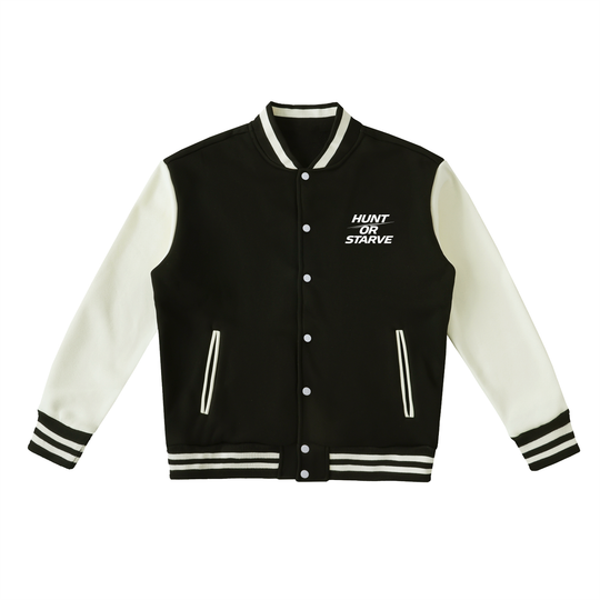 Hunt or Starve Two-Tone Varsity Jacket