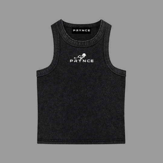 Black tank top on a white background