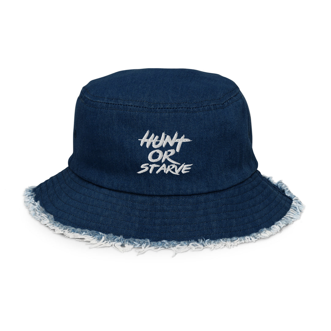 The Survivor Distressed Denim Bucket Hat