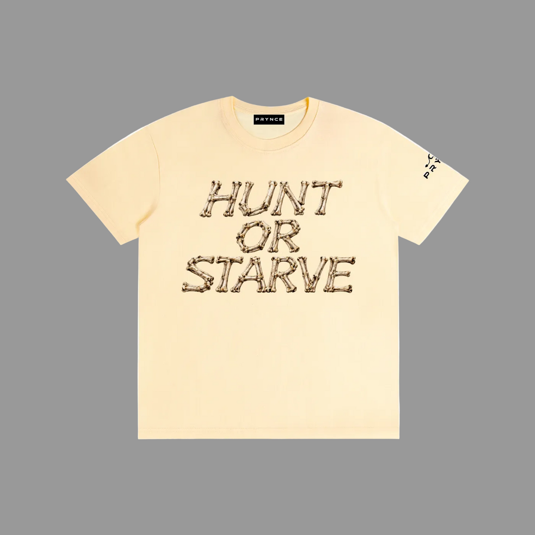 A pale yellow t-shirt with &