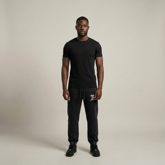 Model wearing the PRYNCE Snow Wash Joggers, PRYNCE studio catalog tile