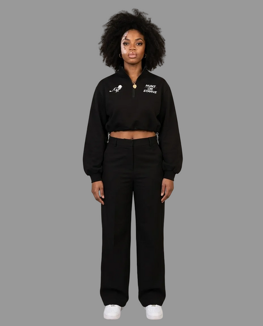 Hunt or Starve Mock-Neck Quarter-Zip