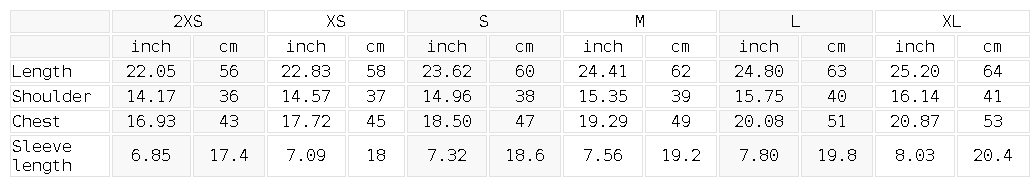 A size measurement chart for a children&