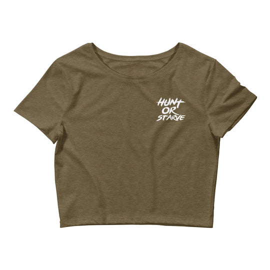 Fierce "Hunt or Starve" Women's Crop Tee