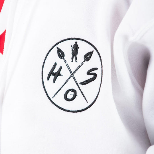 Embroidery Long-Sleeve Zip-Up Hoodie (The H.O.S Club)