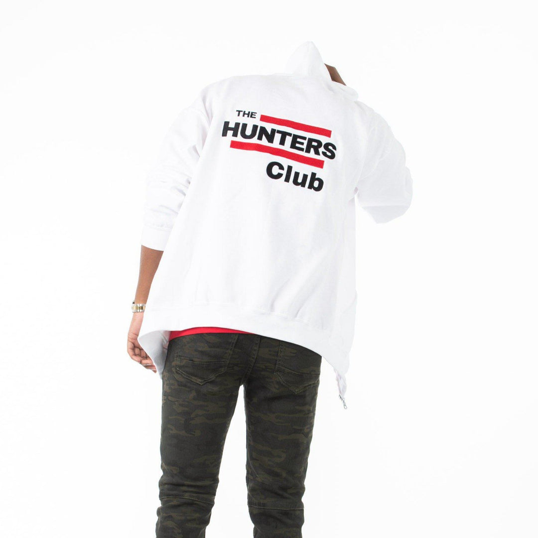 Embroidery Long-Sleeve Zip-Up Hoodie (The H.O.S Club)