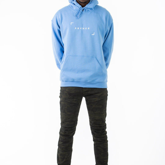 Light blue Long-Sleeve Hooded Sweatshirt (Focus Prynce)