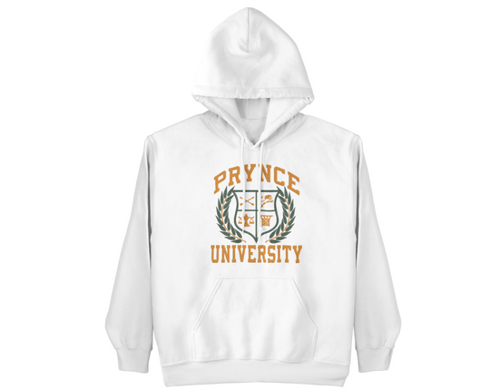 Prynce University embroidered hoodie - perfect for any university student or alumni looking for a comfortable and stylish way to represent their school